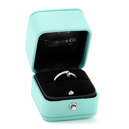 Tiffany 18K White Gold Diamond 2.5mm T T1 Ring 52 6 5 of 5