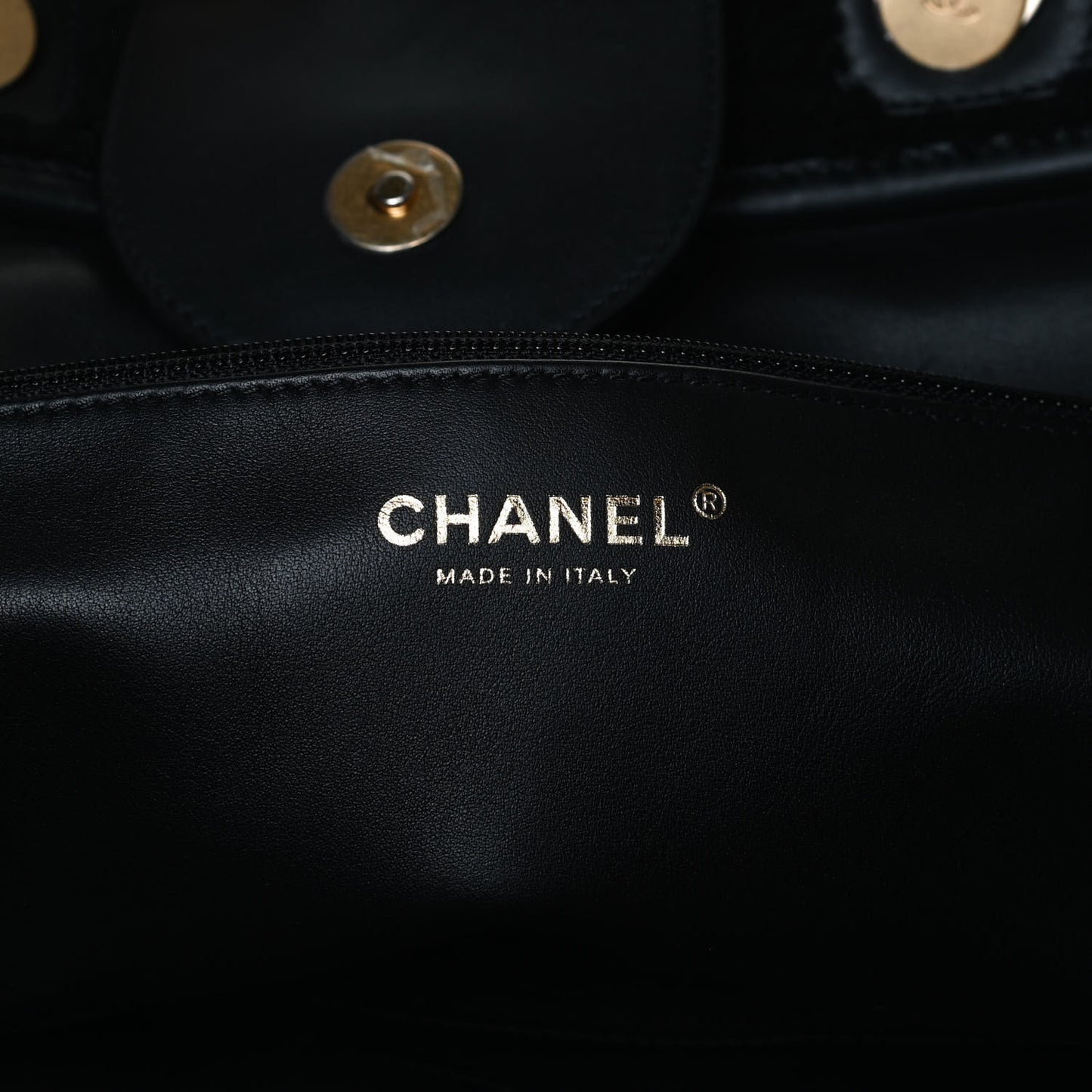 Shearling Large Deauville Tote Black