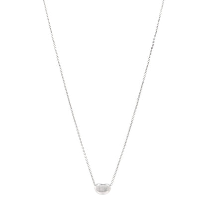 Tiffany Sterling Silver 9mm Elsa Peretti Bean Pendant Necklace 1 of 4