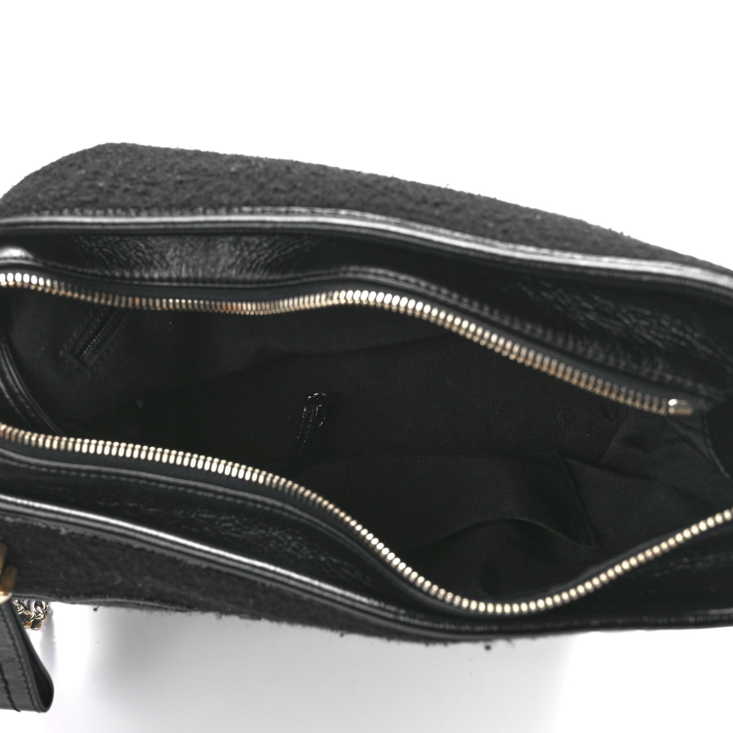 Chanel Calfskin Wool Embroidered Paris Hamburg Medium Gabrielle Hobo Dark Navy Blue 5 of 11