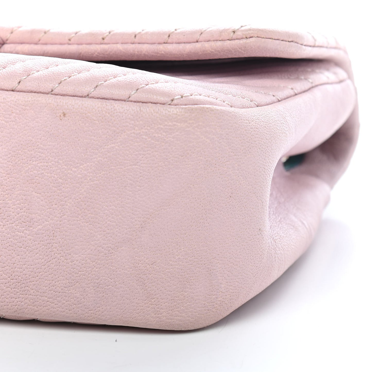 Calfskin Surpique Chevron Small Flap Pink