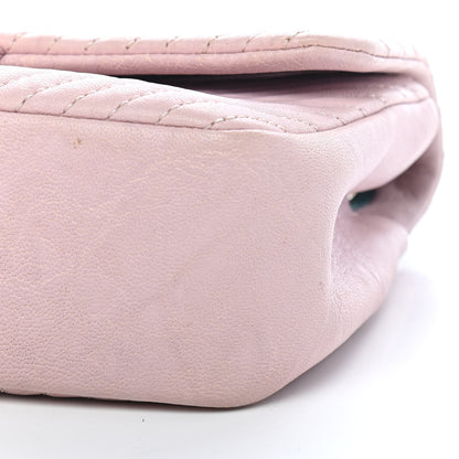 Chanel Calfskin Surpique Chevron Small Flap Pink 9 of 9