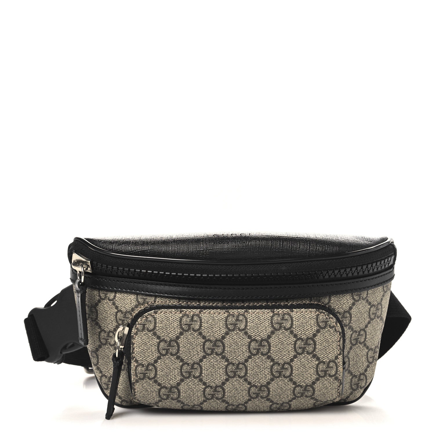 Gucci GG Supreme Monogram Belt Bag Black 1 of 10