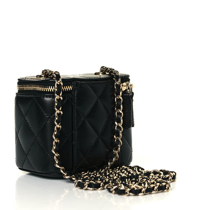 Chanel Lambskin Quilted Trendy Mini Vanity Case With Chain Black 3 of 8