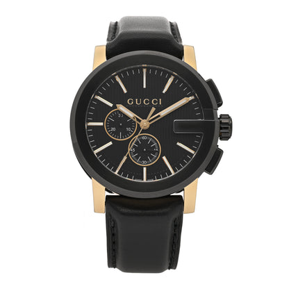 Gucci PVD Stainless Steel Calfskin 44mm G-Chrono Quartz Watch Black 1 of 4