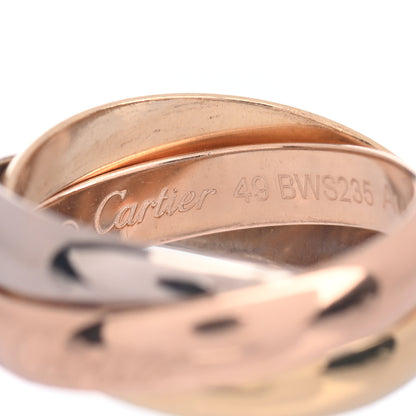 Cartier 18K Pink Yellow White Gold Classic Les Must De Cartier Trinity Ring 49 4.75 4 of 5