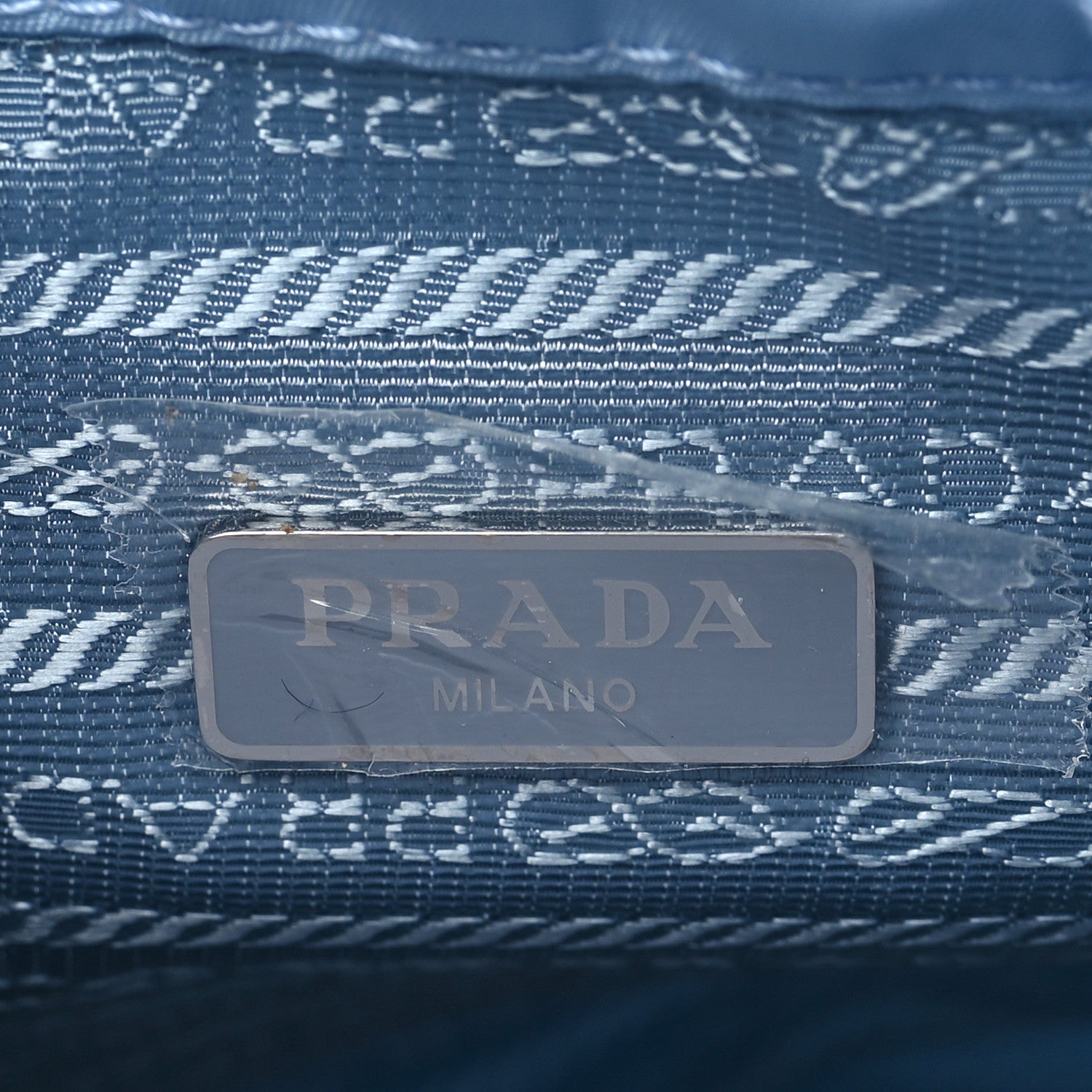 Prada Re-Nylon Saffiano Vela Bucket Wristlet Celeste 6 of 10