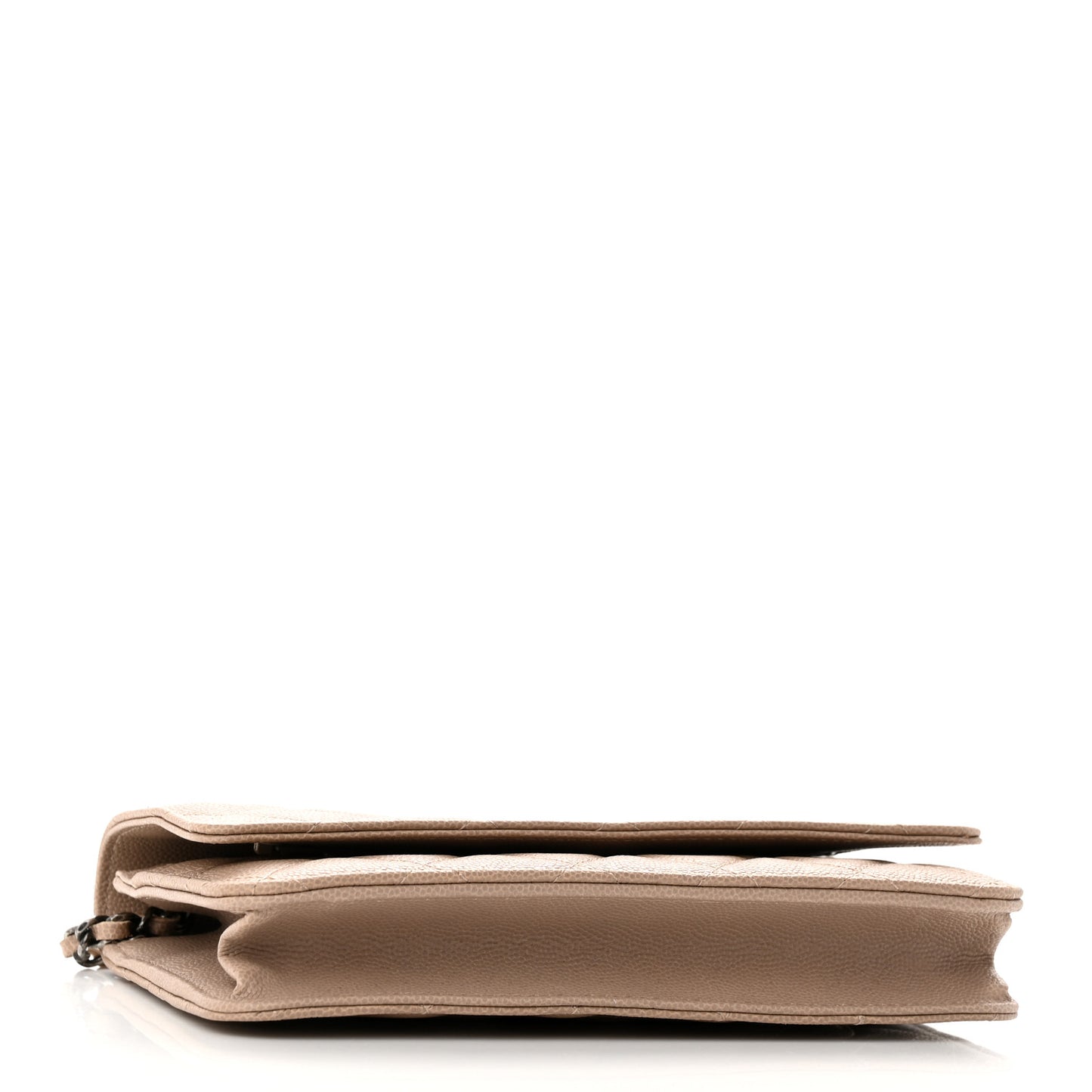 Caviar Quilted Wallet On Chain WOC Beige