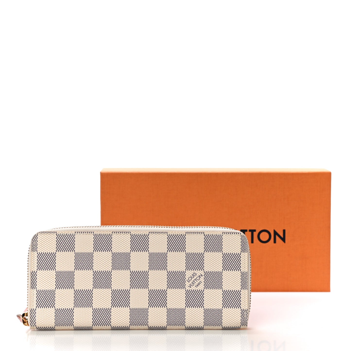 Damier Azur Clemence Wallet Rose Ballerine