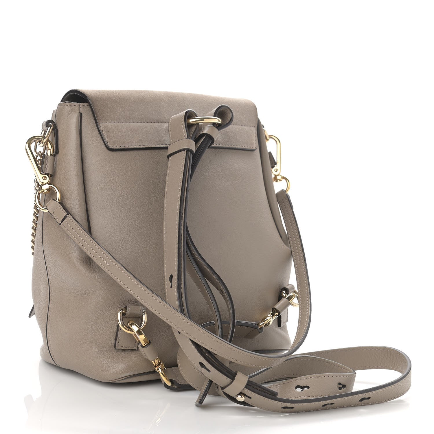 Chloe Suede Calfskin Small Faye Backpack Motty Grey 3 of 11