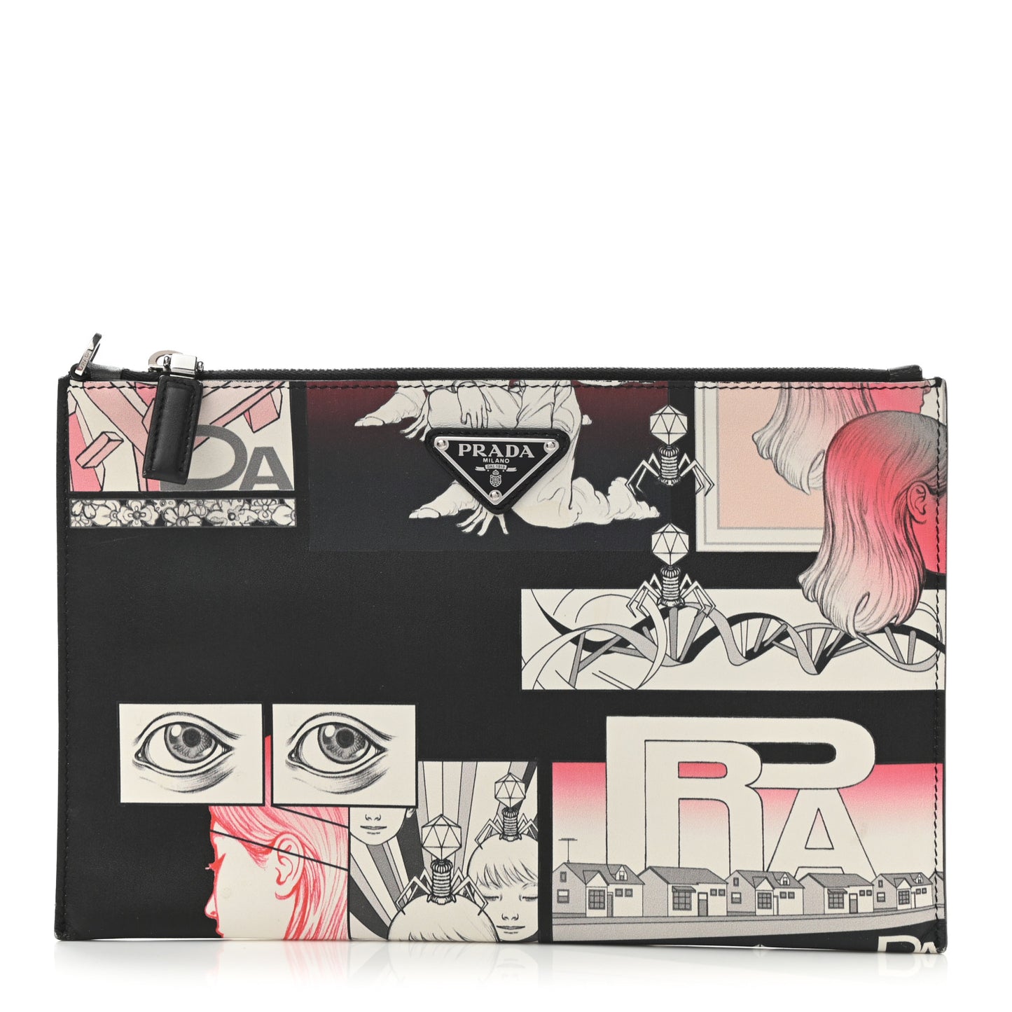 X JAMES JEAN Vitello DNA Clutch Black