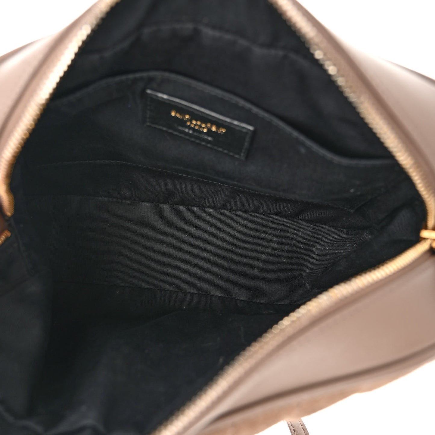 Suede Matelasse Monogram Lou Camera Bag Taupe