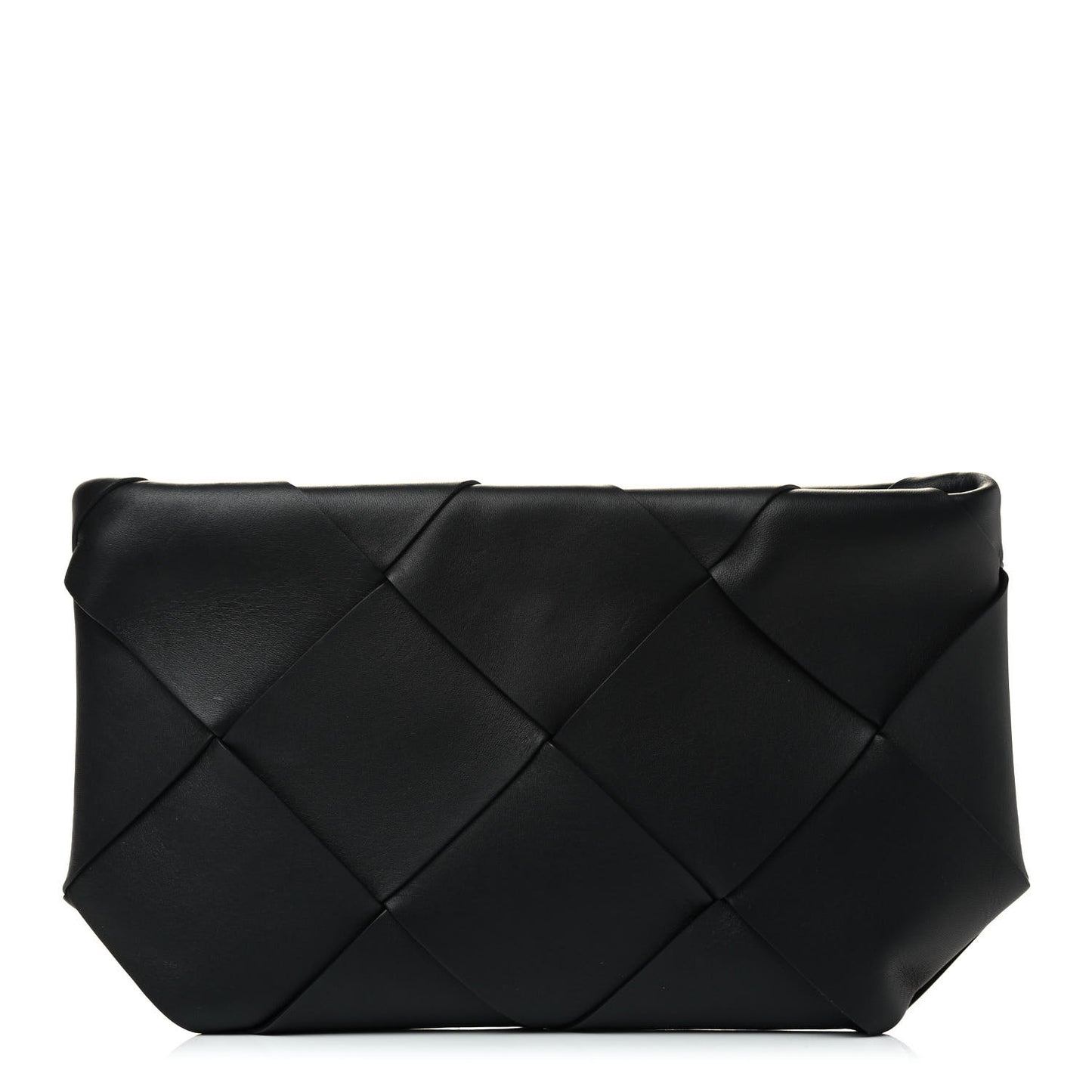 Woven Nappa Clutch Black