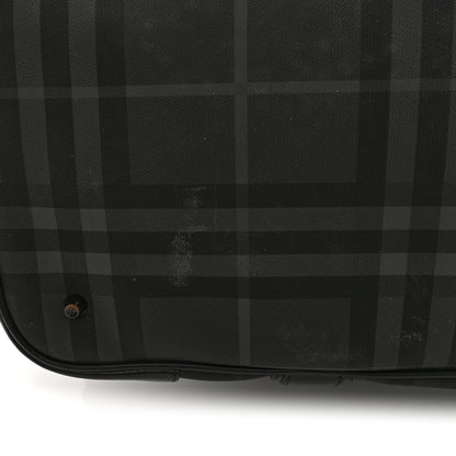 Burberry Nylon Smoked Check Weekend Duffle Bag Black 14 of 18