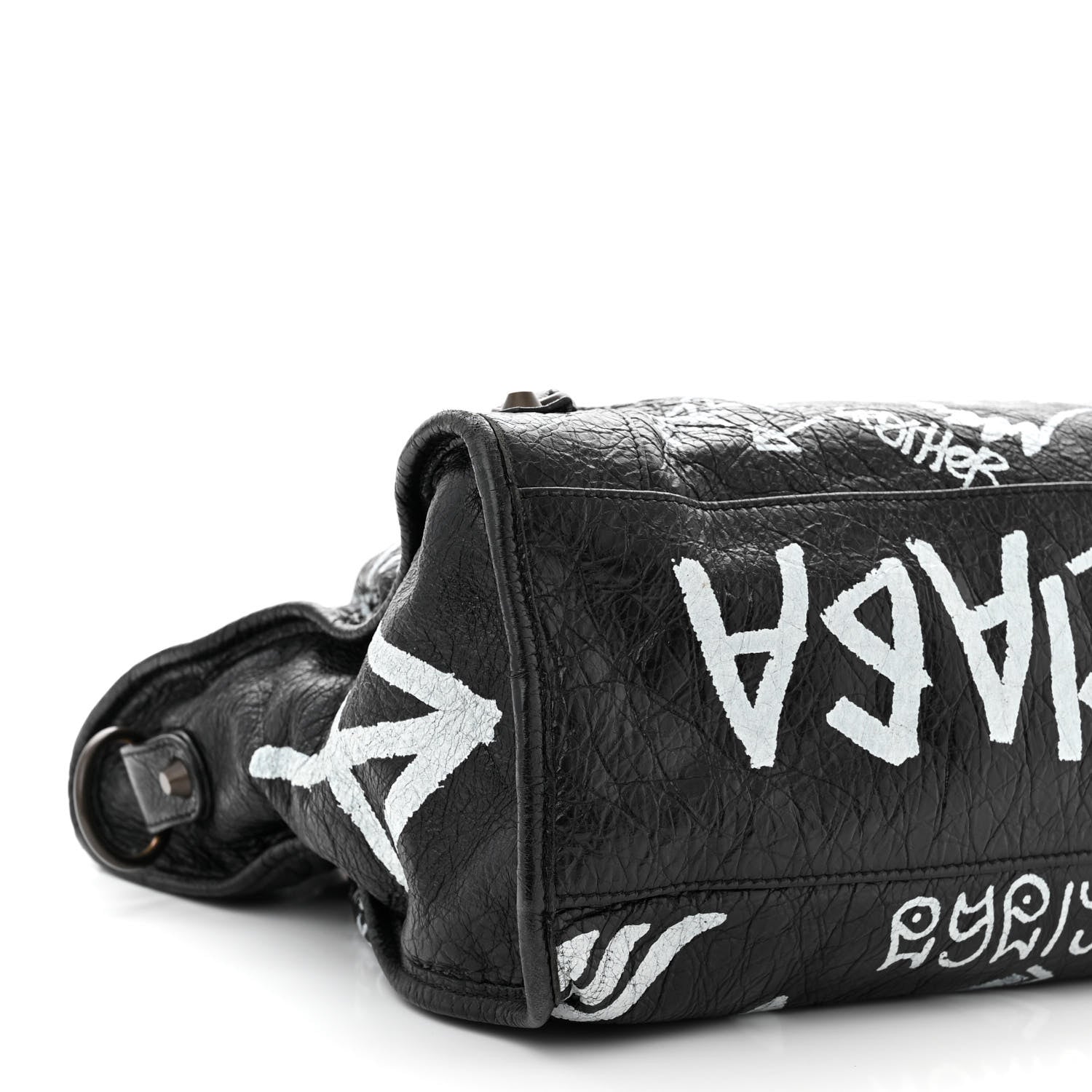 Balenciaga Agneau Arena Graffiti All Over Classic Hardware City Black White 9 of 10