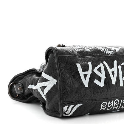 Balenciaga Agneau Arena Graffiti All Over Classic Hardware City Black White 9 of 10