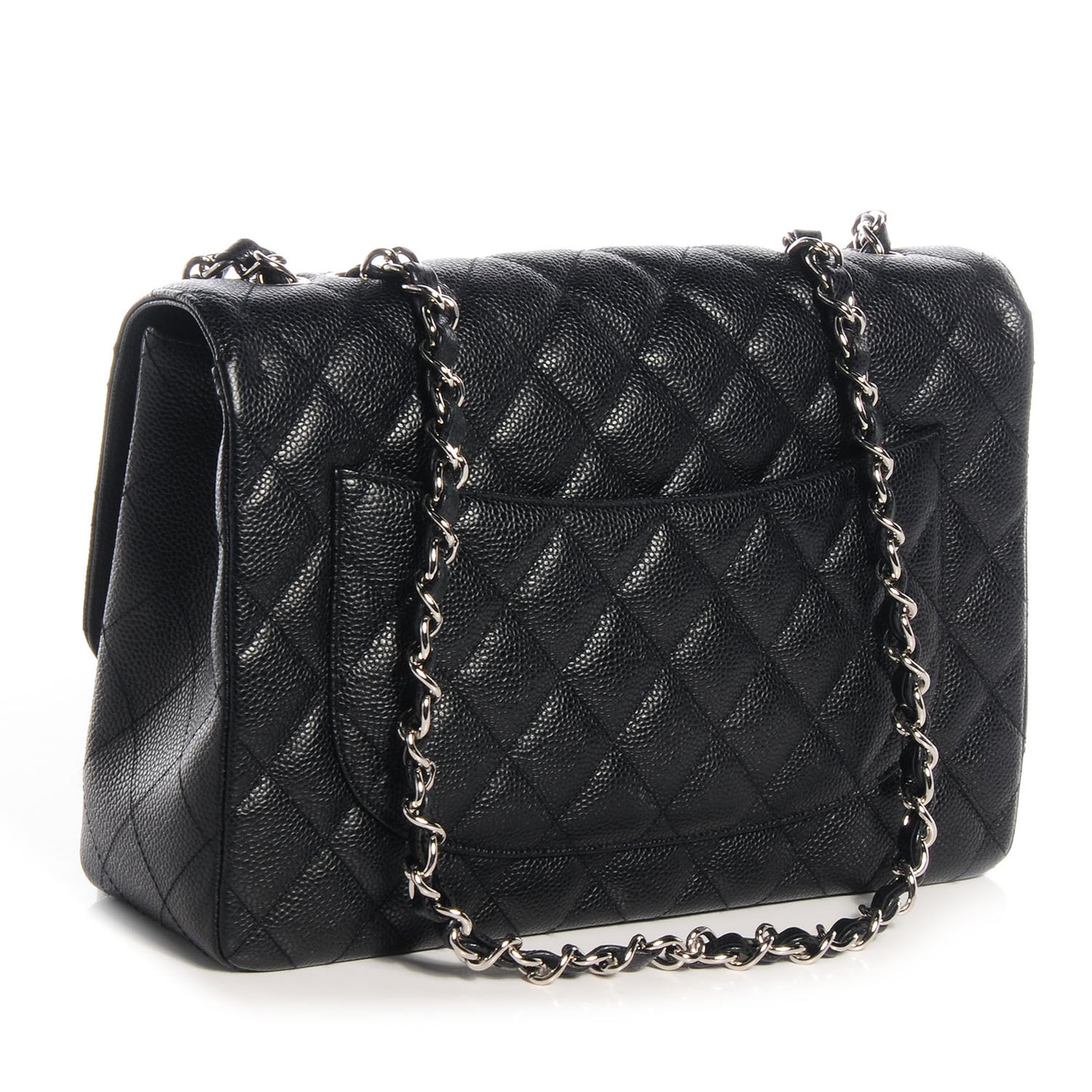 Caviar Jumbo Single Flap Black
