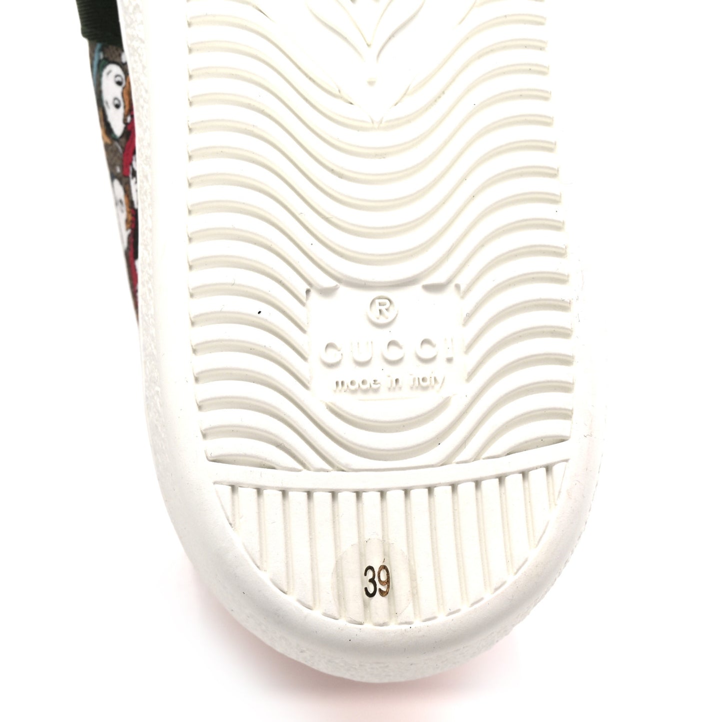 X DISNEY GG Supreme Monogram Web Donald Duck Womens Ace Sneakers 39 Beige New Acero Orange