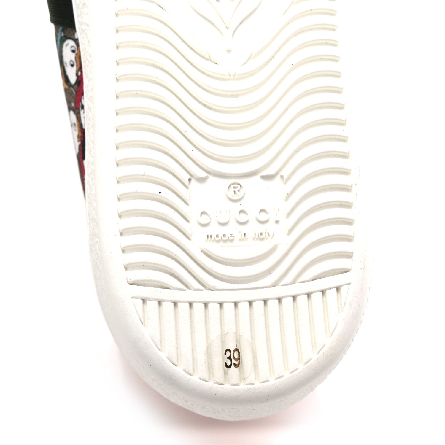 Gucci X DISNEY GG Supreme Monogram Web Donald Duck Womens Ace Sneakers 39 Beige New Acero Orange 7 of 10