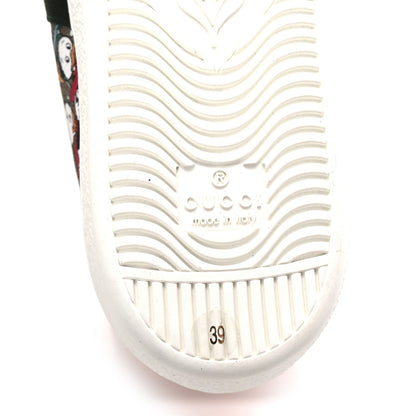 Gucci X DISNEY GG Supreme Monogram Web Donald Duck Womens Ace Sneakers 39 Beige New Acero Orange 7 of 10