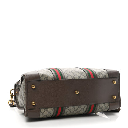 Gucci Soft GG Supreme Monogram Web Neo Vintage Duffle Bag Beige New Acero Crop 3 of 11