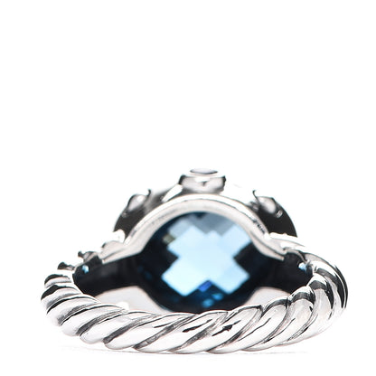 David Yurman Sterling Silver Hampton Blue Topaz Amethyst 11mm Renaissance Ring 52 6 3 of 4
