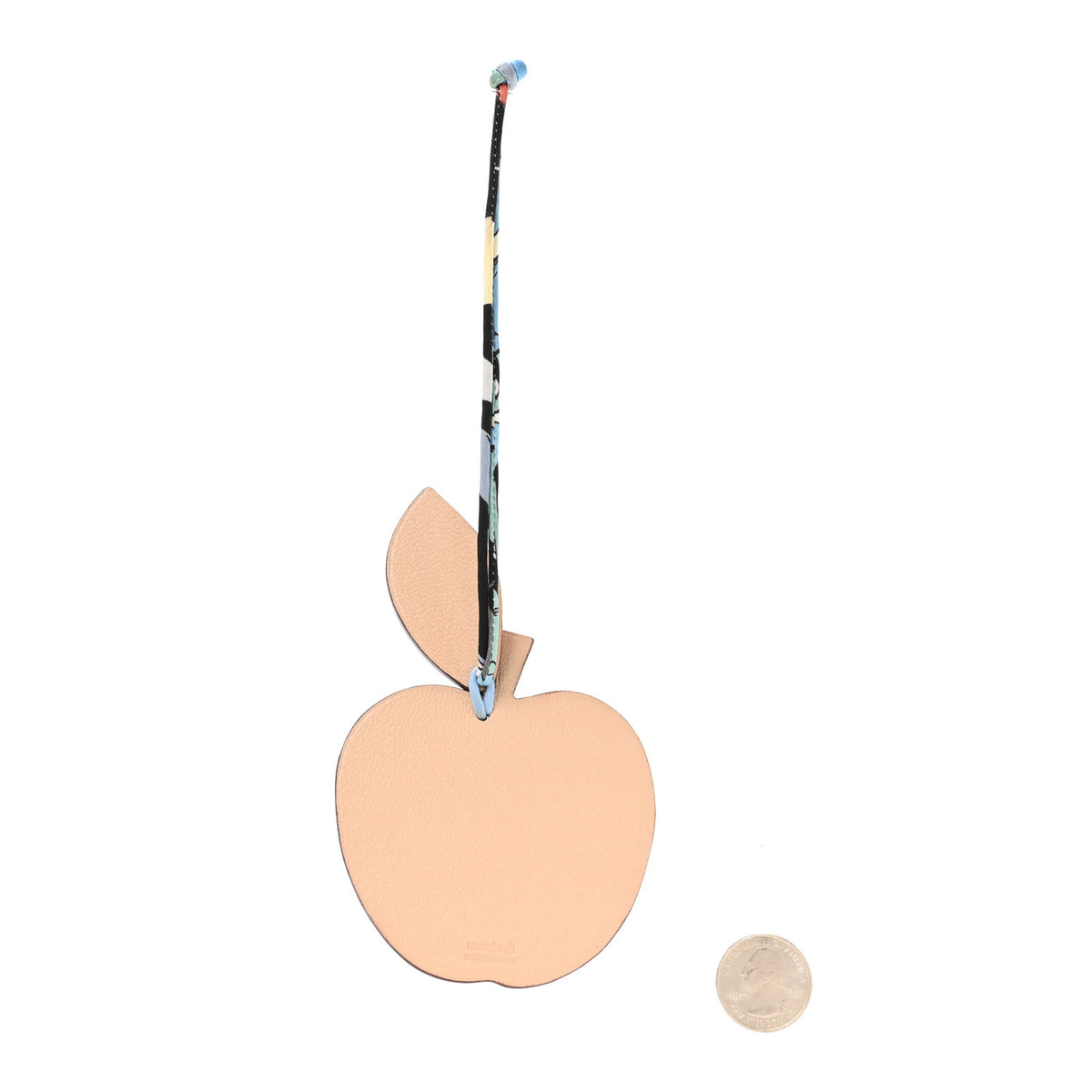 Hermes Taurillon Clemence Chevre Mysore Silk Petit H Apple Leaf Bag Charm Rouge Multicolor 2 of 3