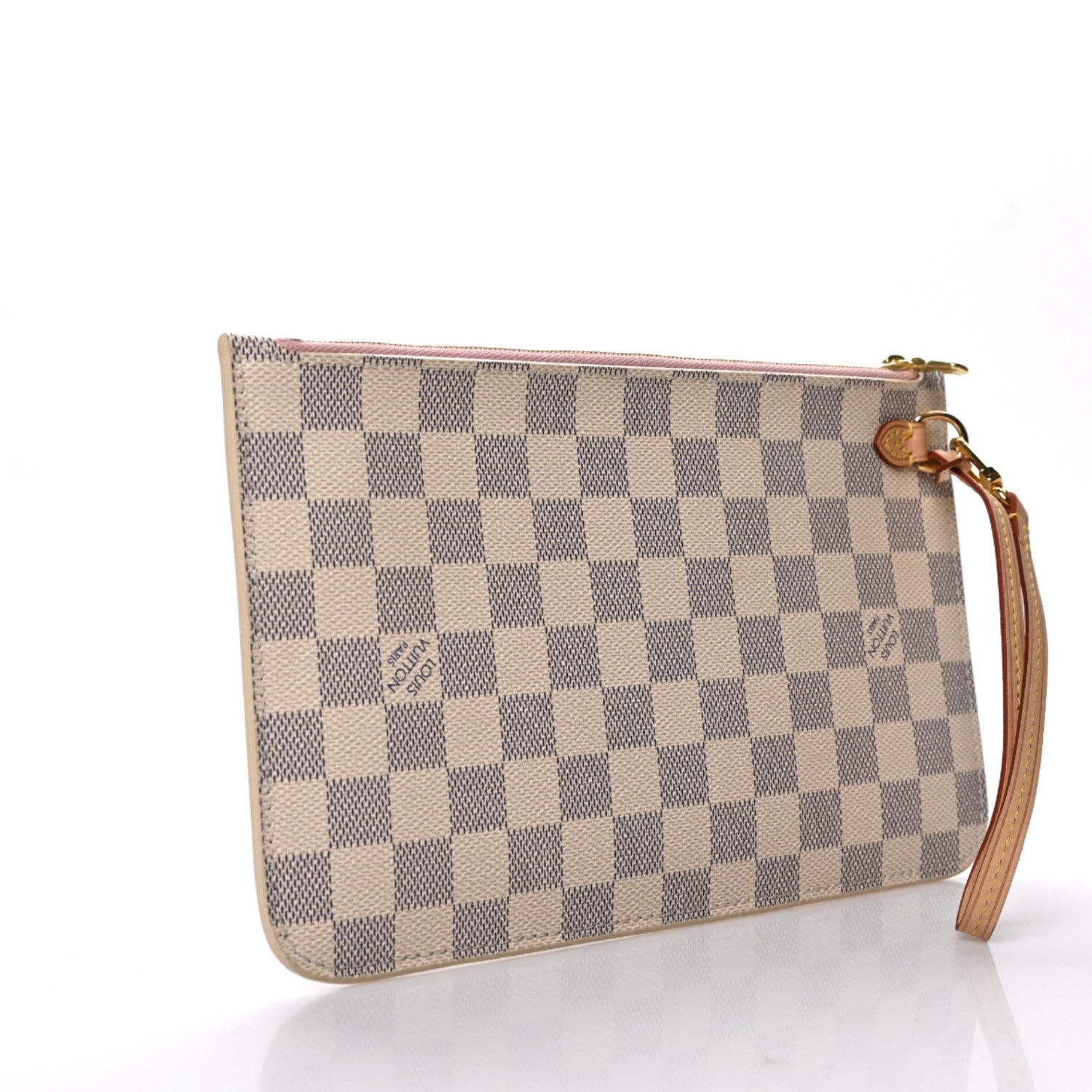 Louis Vuitton Damier Azur Neverfull MM GM Pochette Rose Ballerine 3 of 7