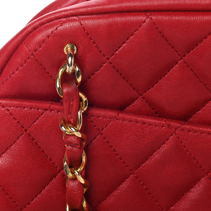 Chanel Lambskin Quilted Camera Case Red 5 of 5