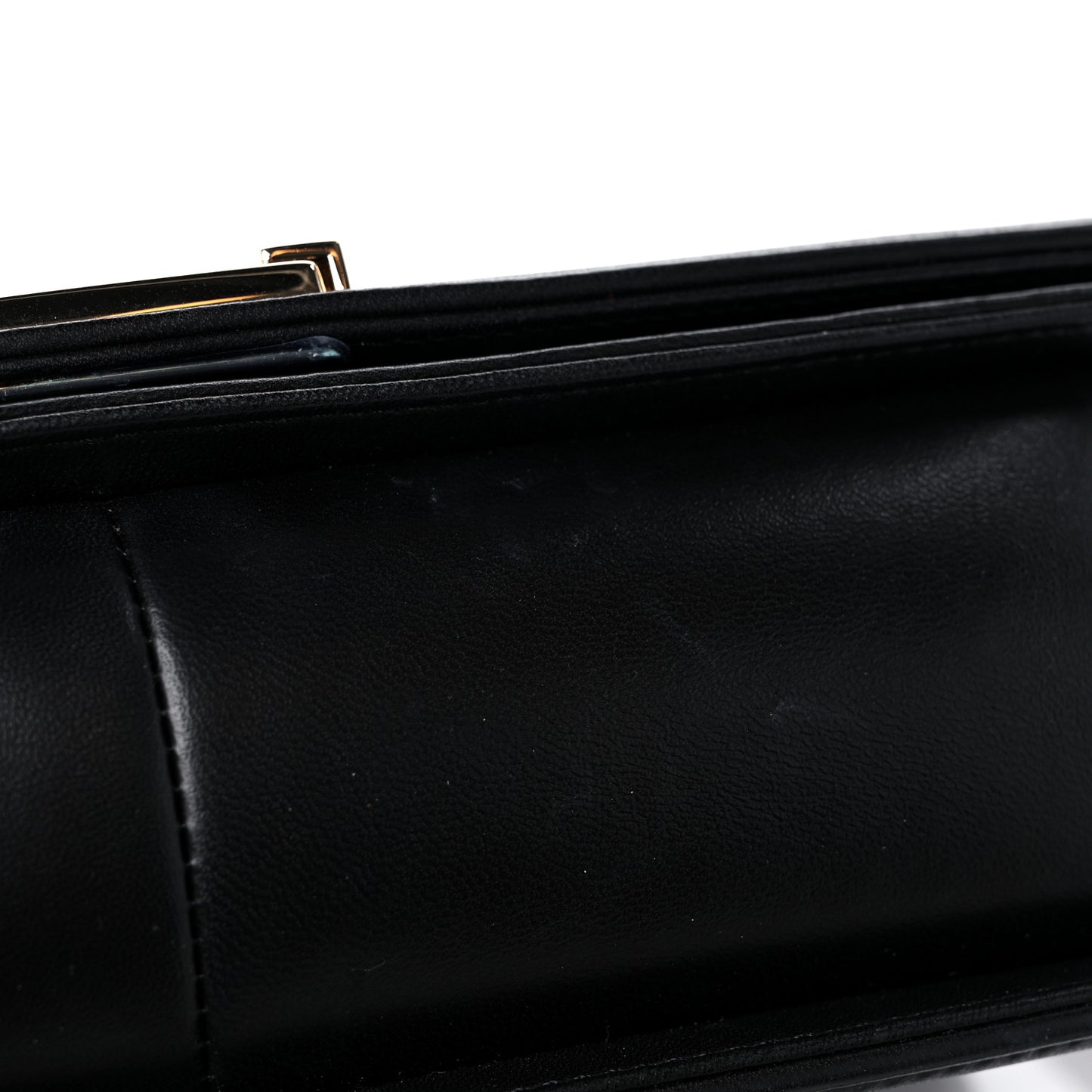 Lambskin Chevron Quilted Medium Boy Flap Black