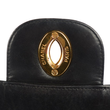 Chanel Lambskin Quilted Jumbo Flap Black 6 of 9