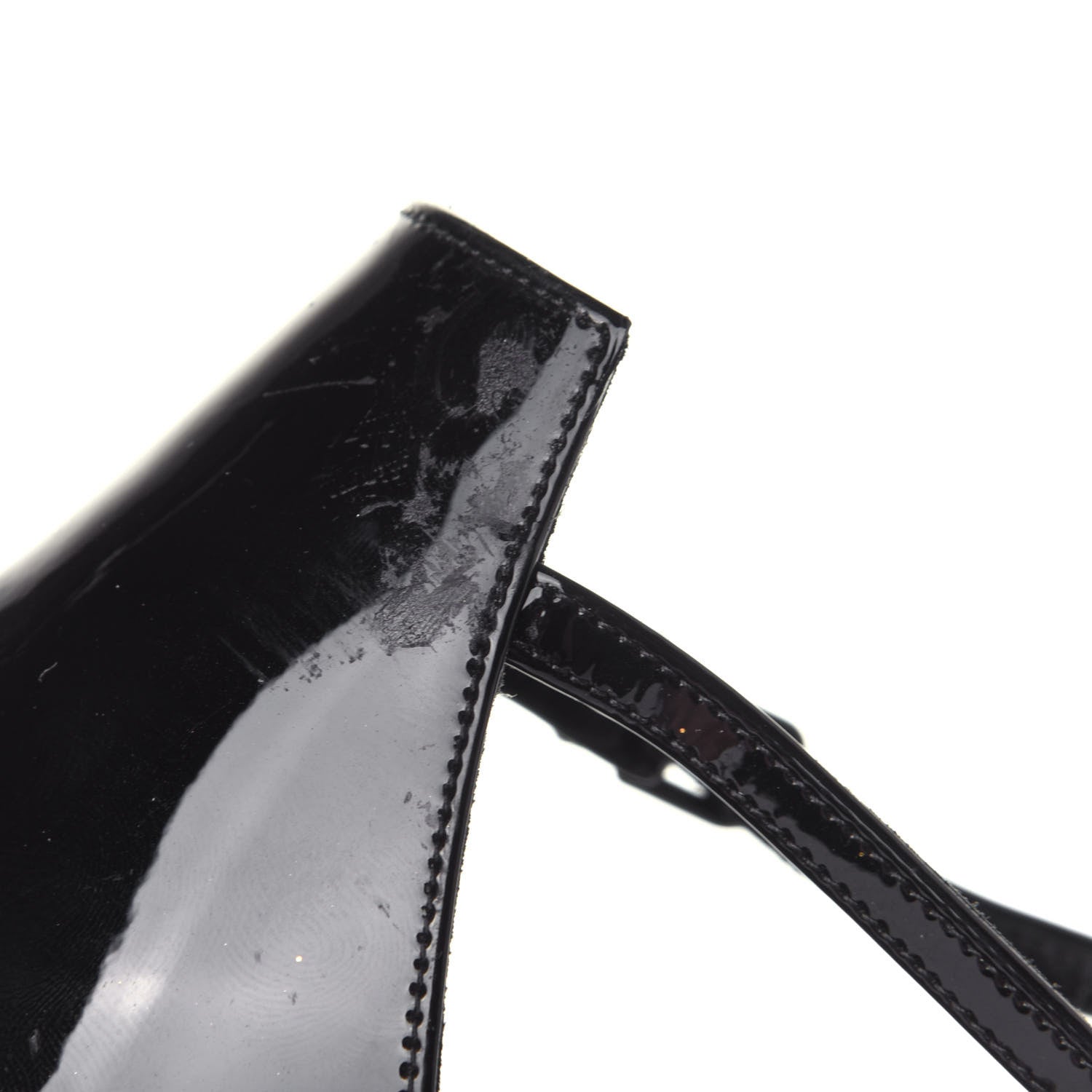 Saint Laurent Patent Calfskin Opyum 110 Sandals 41 Black 12 of 13