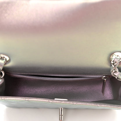 Chanel Iridescent Calfskin Quilted Mini Rectangular Flap Light Purple 5 of 11