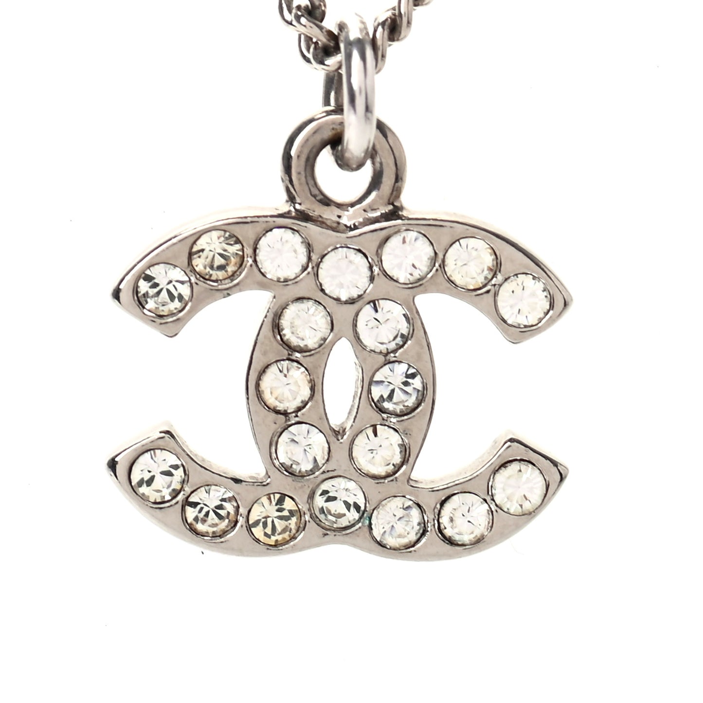 Crystal Timeless CC Necklace Silver