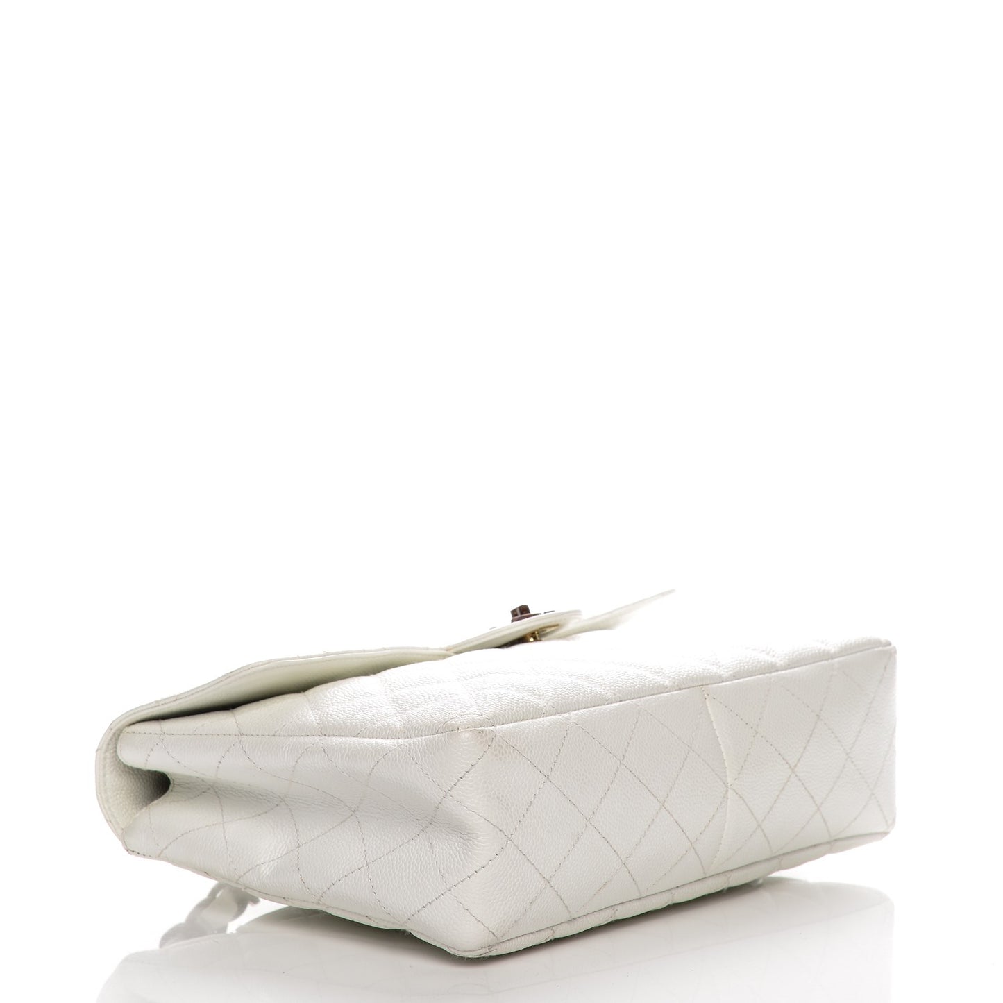 Caviar Quilted Bekko Jumbo Single Flap White