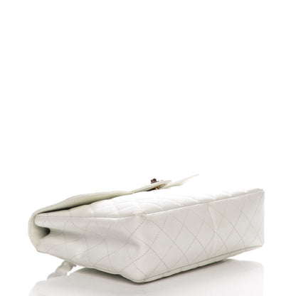 Chanel Caviar Quilted Bekko Jumbo Single Flap White 4 of 10