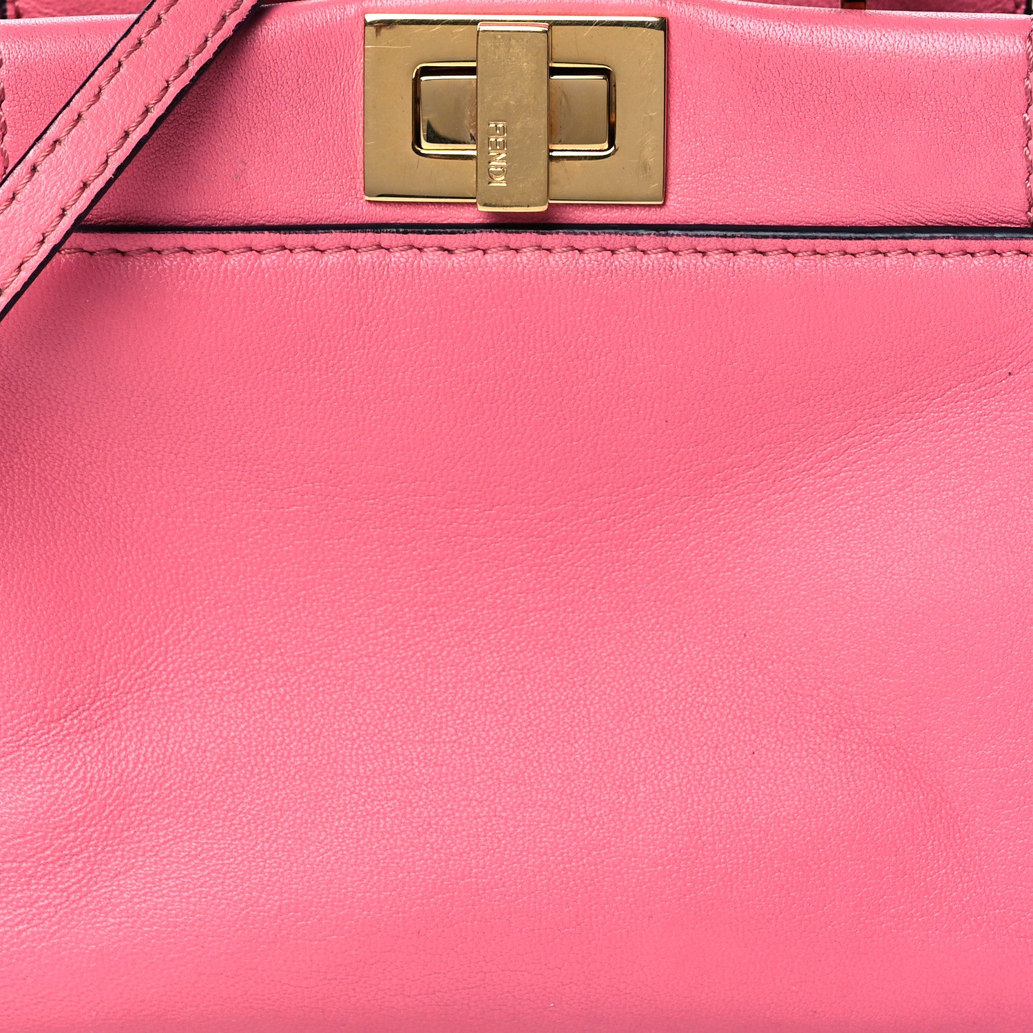 Fendi Shiny Nappa Micro Peekaboo Iconic Satchel Rosa Fluo 8 of 10