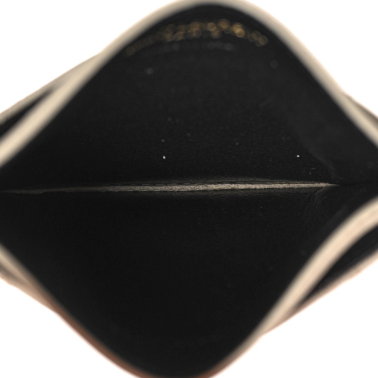 Grain De Poudre Matelasse Chevron Monogram Credit Card Case Crema Soft