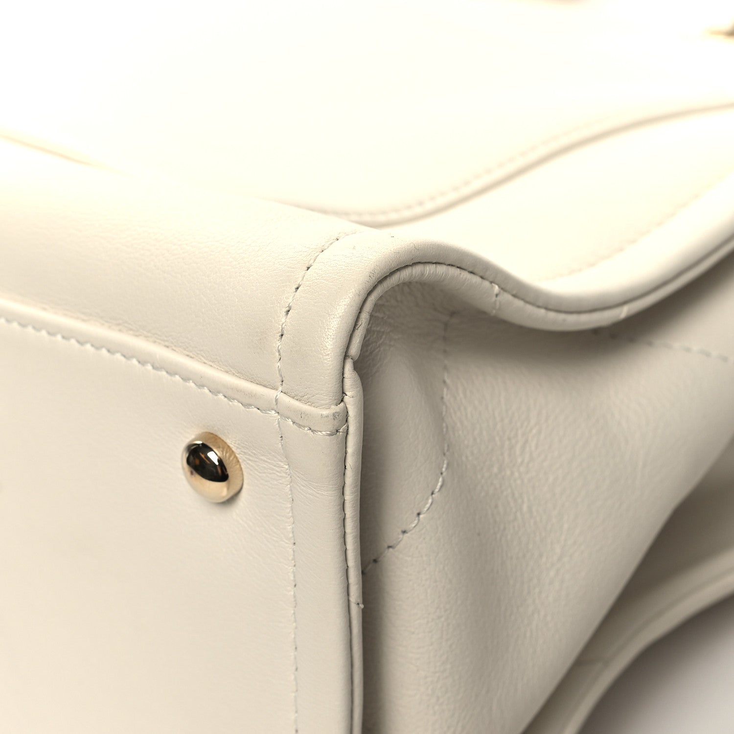 Chanel Calfskin CC Zipped Shopping Tote White 12 of 14