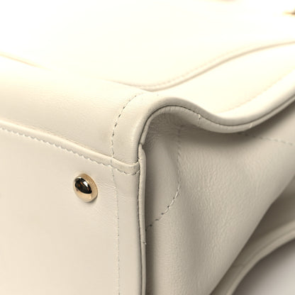Chanel Calfskin CC Zipped Shopping Tote White 12 of 14