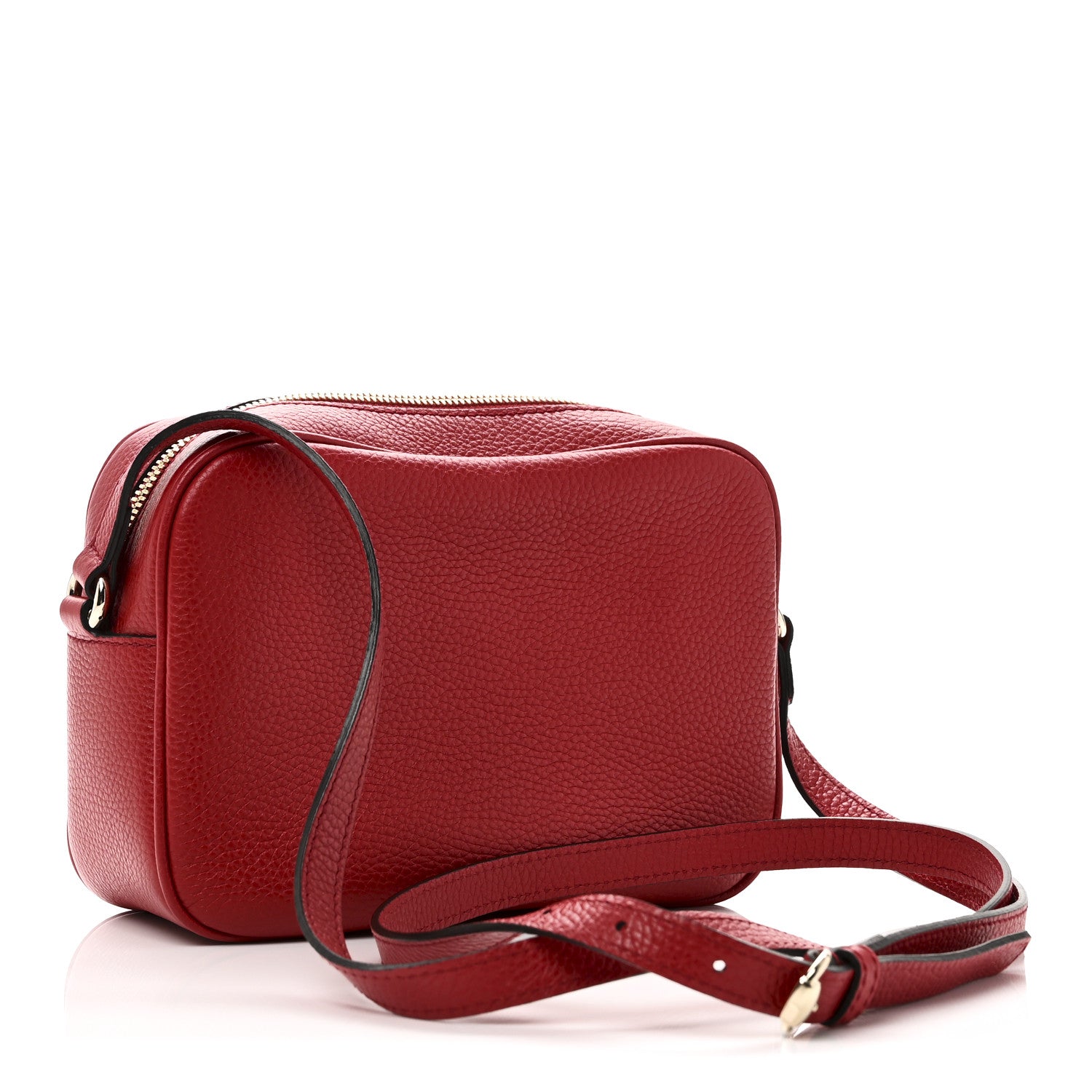 Gucci Pebbled Calfskin Small Soho Disco Bag Vibrant Red 3 of 10