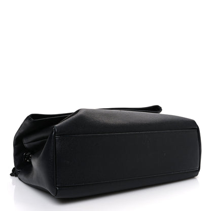Saint Laurent Grain De Poudre Medium West Hollywood Monogram Fold-Over Black 4 of 17