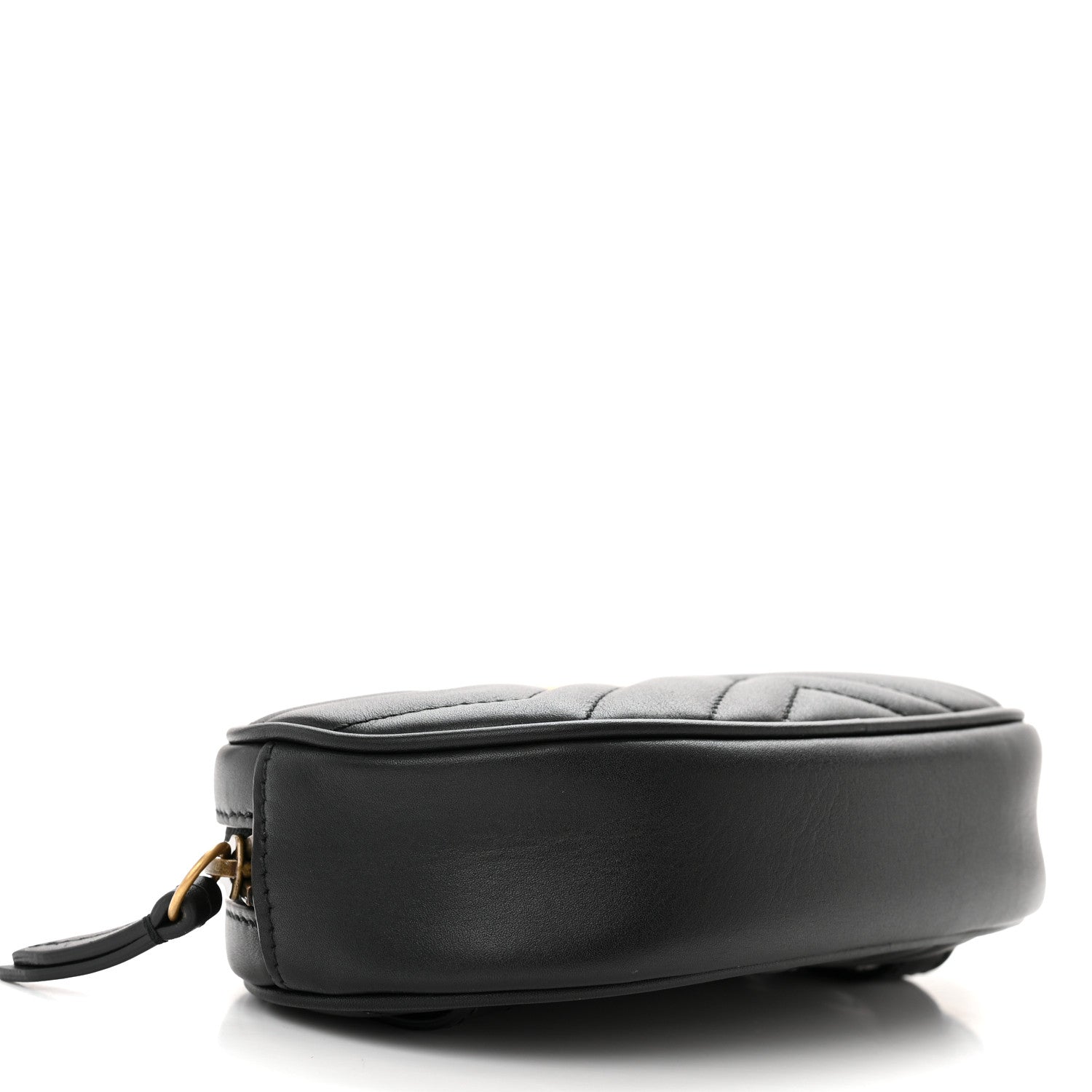 Gucci Calfskin Matelasse GG Marmont Belt Bag 75 30 Black 4 of 11