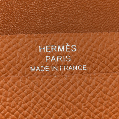 Hermes Epsom Bearn Card Holder Wallet Gold 6 of 10