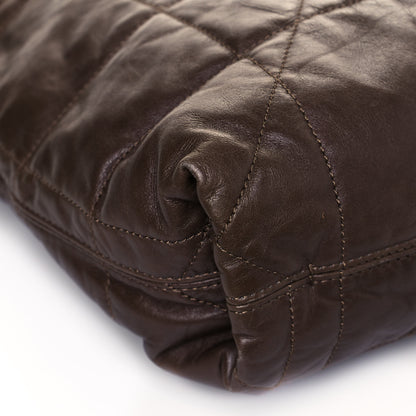 Lanvin Lambskin Quilted Amalia Cabas Tote Brown 15 of 23