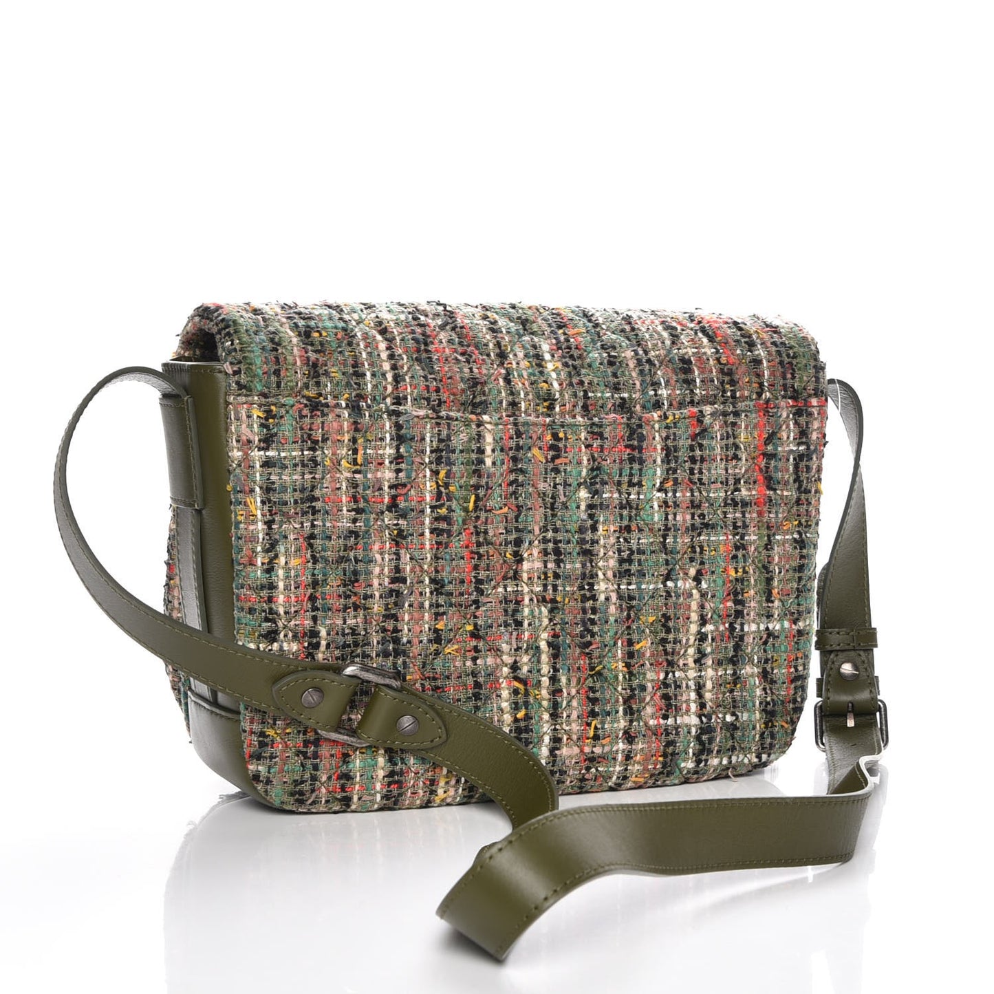 Tweed Sequins Havana Stroll Messenger Khaki