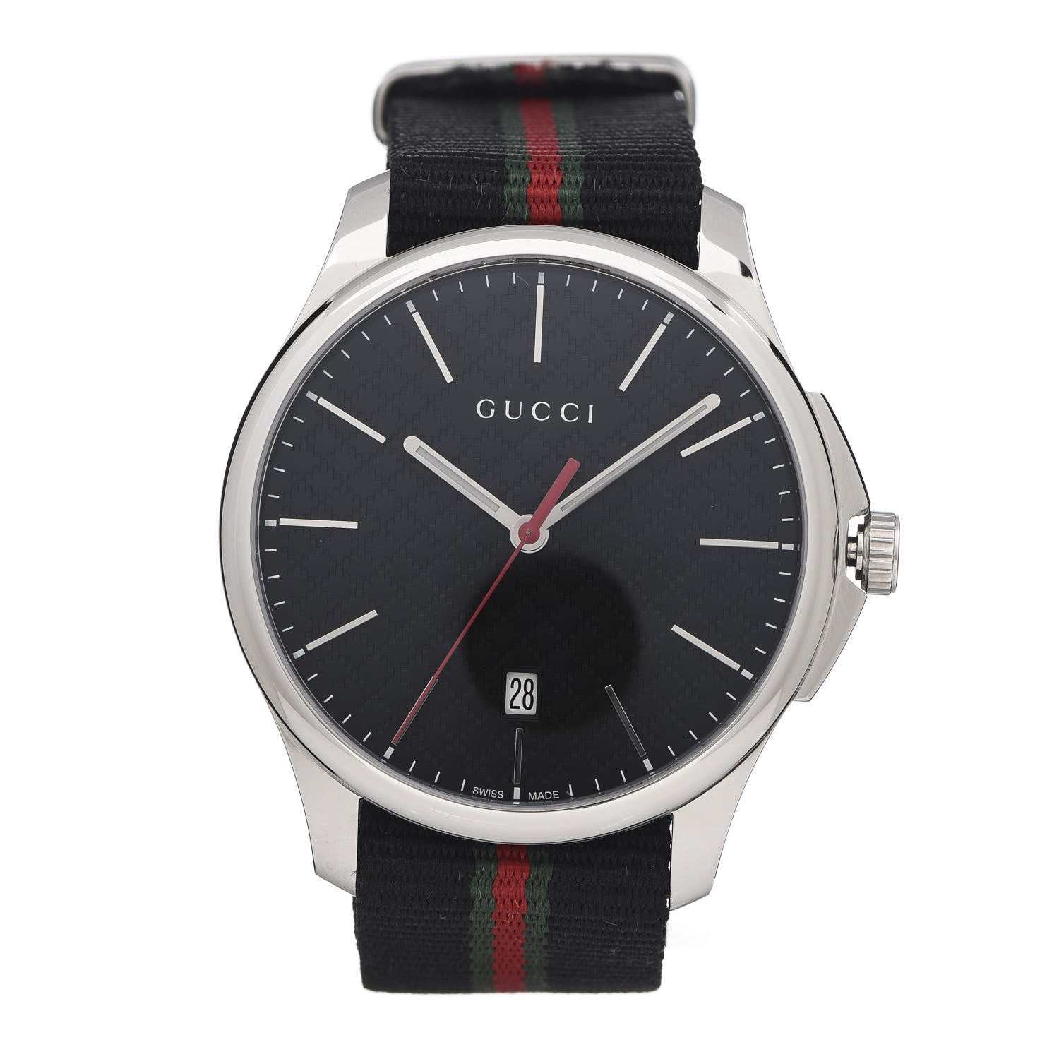 Gucci Stainless Steel Nylon 40mm G-Timeless Web Quartz Watch Black 1 of 7