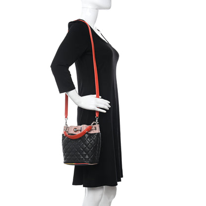 Chanel Lambskin Quilted Cuba Drawstring Tote Multicolor 2 of 12