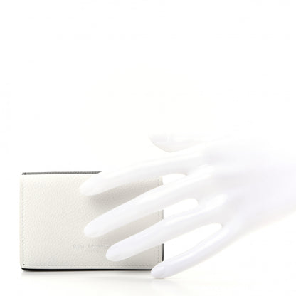 Saint Laurent Grained Calfskin Paris Petite Compact Wallet White Black 2 of 7