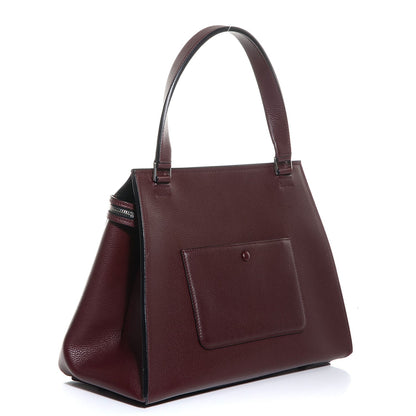 Celine Grained Calfskin Medium Edge Shoulder Bag Burgundy 3 of 10